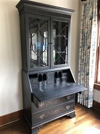 Ethan Allen Chinoiserie Bookcase/Secretary