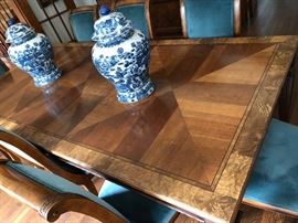 Ethan Allen Townhouse parquetry dining table