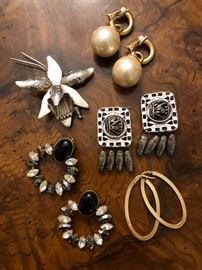 Large collection of ladies costume, semi-precious gemstone and sterling silver jewelry (made pieces handcrafted).