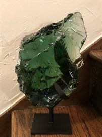 Hiddenite Volanic Glass Sculpture