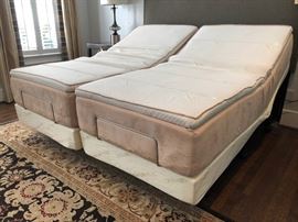 Pair of TempurPedic Twin Mattresses with Power Bases