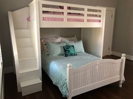 Pottery Barn Catalina Stair Loft Bed & Lower Bed Set