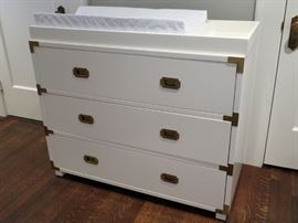 Pottery Barn Kids Campaign Dresser with Detachable Nursery Topper