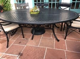 Frontgate “Carlisle” Patio Table and 8 Chairs