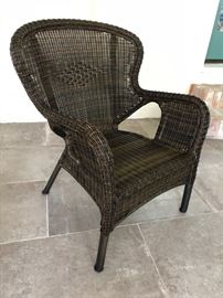 Pair of All Weather Wicker Chairs