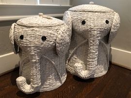 Wicker Elephant Hampers