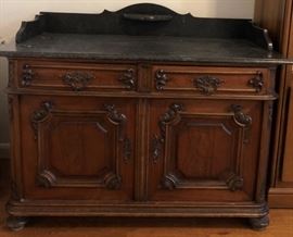 Antique Buffet w Marble Top