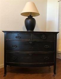 Curved Front Antique Dresser on Castors