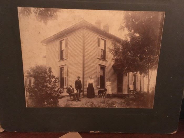 Farmhouse and proud owner/family 1870's Missouri