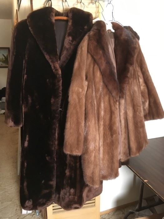 Genuine Minks, Full length Sheared, an Jacket.  Jacket could be made a fantastic chic' vest.  