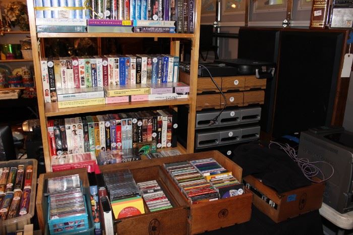 VHS'S,  DVD'S, AND CASSETTES 