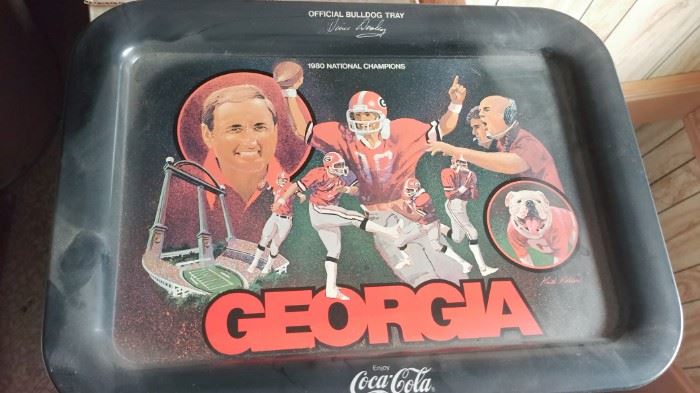 1980 Georgia Football Tray