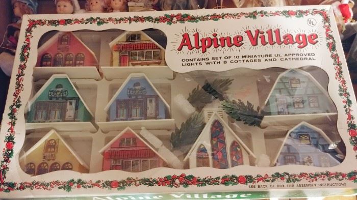  Vintage Alpine Village Christmas Houses