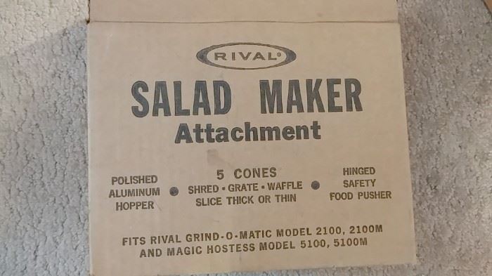 Rival Salad Maker Attachment NOS