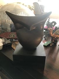 Brass owl by Beniamino Bufano