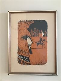 Eugene Ames Baker print signed and numbered. Mid century 