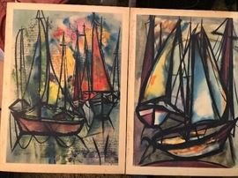 Print mounted on board