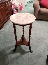 Marble Top Accent Table- Fern stand