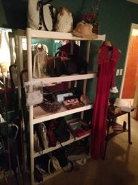 Awesome purse selection, some still with tags, more vintage hats and gloves