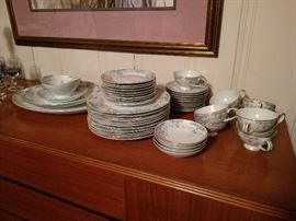 Imperial China Seville service for 10 with serving pieces