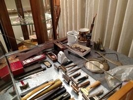 Vintage and antique men's accessories and shaving accoutrements