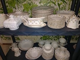 Beautiful vintage china set for sixteen with serving pieces