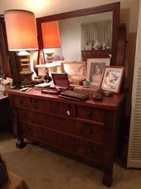 Second Empire dresser with mirror, smalls