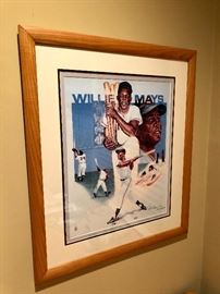 Willie Mays signed picture