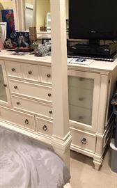 White Dresser with matching mirror