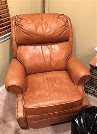 Leather accent chair with nail studs!