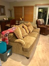 Very plush sofa with matching ottoman