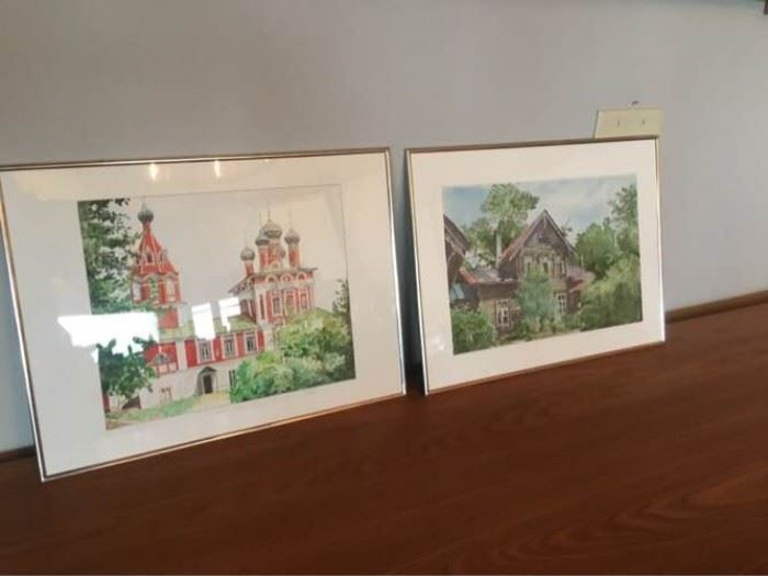 Two signed paintings depicting Russian scenes           https://ctbids.com/#!/description/share/76781