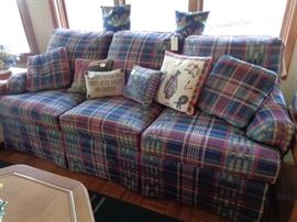 plaid sleeper sofa