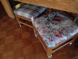 4 of these benches on rollers, perfect for extra seating