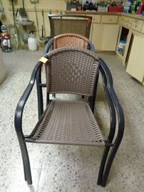 several patio chairs