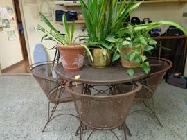 patio set & house plants