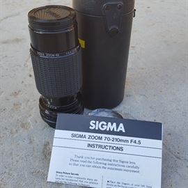 Sigma 70-210mm lens; Canon Mount.
