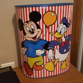 Vintage Disney trash can.