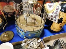 Vintage musical birdcage