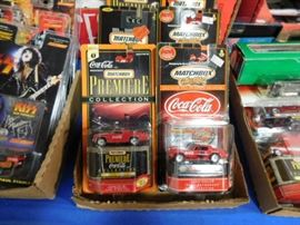Matchbox die cast cars on card