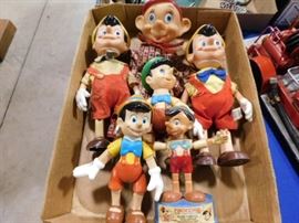 Vintage Pinocchio figures