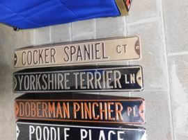 Dog street signs