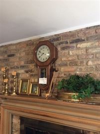 Regulator clock and mantle decor