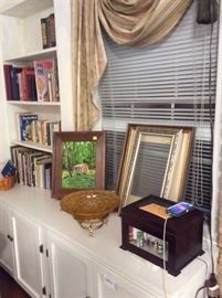 Home decor items, Mr.Christmas music box, books