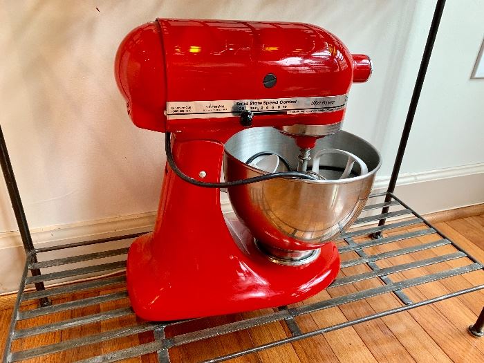 Red Kitchen Aide mixer