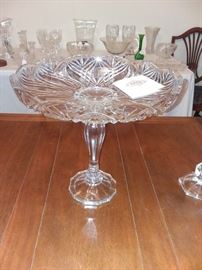 Large hard to find Centerpiece Cake Stand - Shannon Crystal