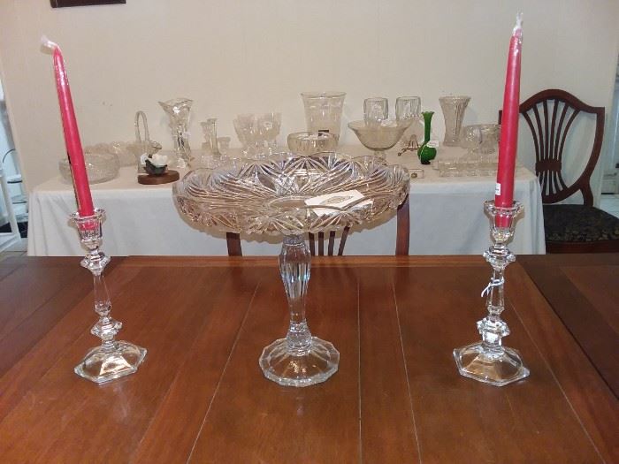 large hard to find tall centerpiece cake stand - by Shannon Crystal