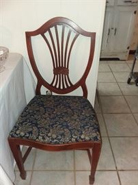 set of 6 Mahogany Shield Back Dining Chairs