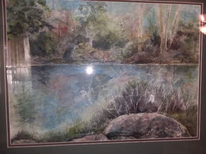 ORIGINAL WATER COLOR ON RICE PAPER BY COLUMBUS ARTIST PEGGY GRAY