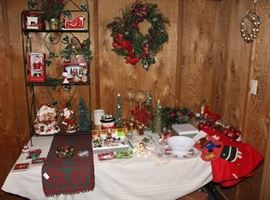Lots of Christmas items.